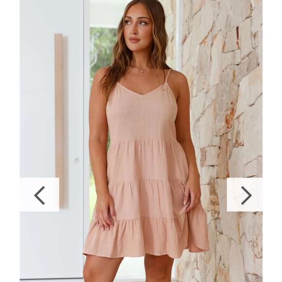 Billy J Dresses & Skirts - Billy J Blush Sleeveless Tiered Dress